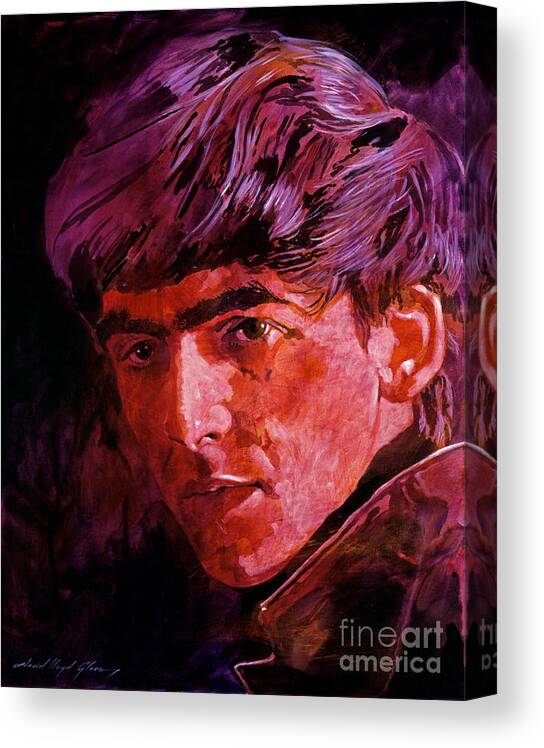 George Harrison Canvas Print featuring the painting George Harrison by David Lloyd Glover