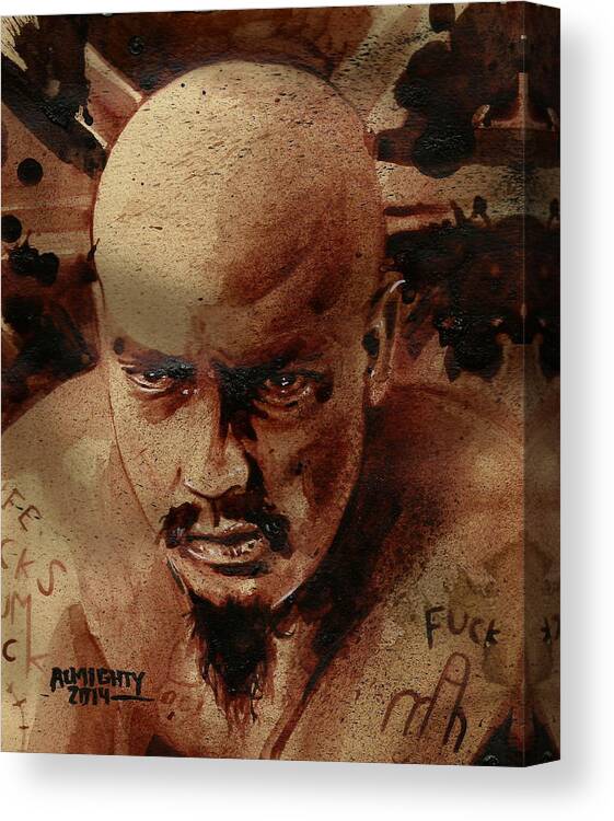 Gg Allin Canvas Print featuring the painting GG Allin by Ryan Almighty