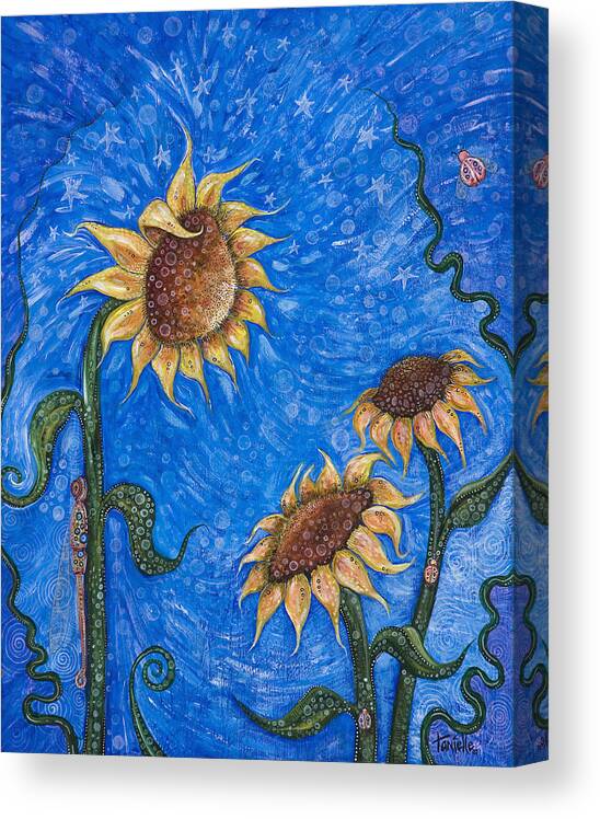 Floral Canvas Print featuring the painting Gift of Life by Tanielle Childers