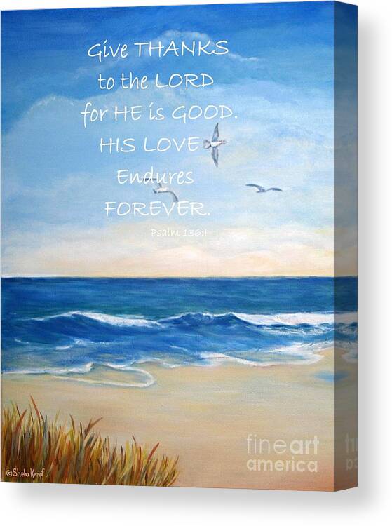 Art Canvas Print featuring the painting Give Thanks by Shelia Kempf