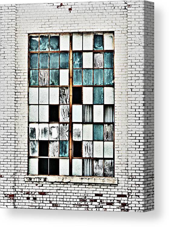 Corey Haynes Canvas Print featuring the photograph Glass and Brick by CE Haynes