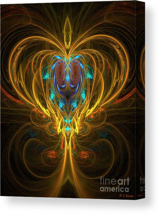 Glowing Canvas Print featuring the digital art Glowing Chalise by Sandra Bauser