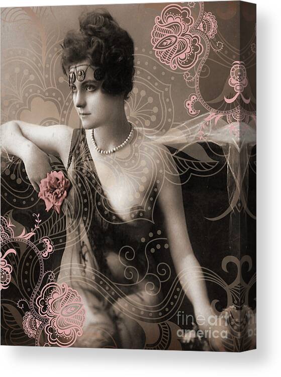 Nostalgic Seduction Canvas Print featuring the photograph Nostalgic Seduction Goddess #54 by Chris Andruskiewicz