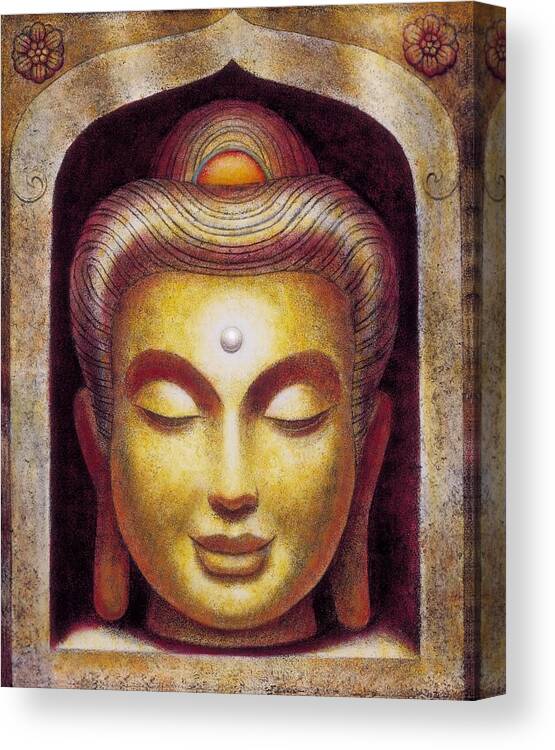 Buddha Canvas Print featuring the painting Golden Buddha by Sue Halstenberg