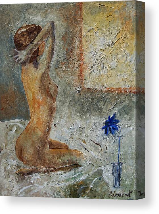 Nude Canvas Print featuring the painting Good Morning Sunshine by Pol Ledent