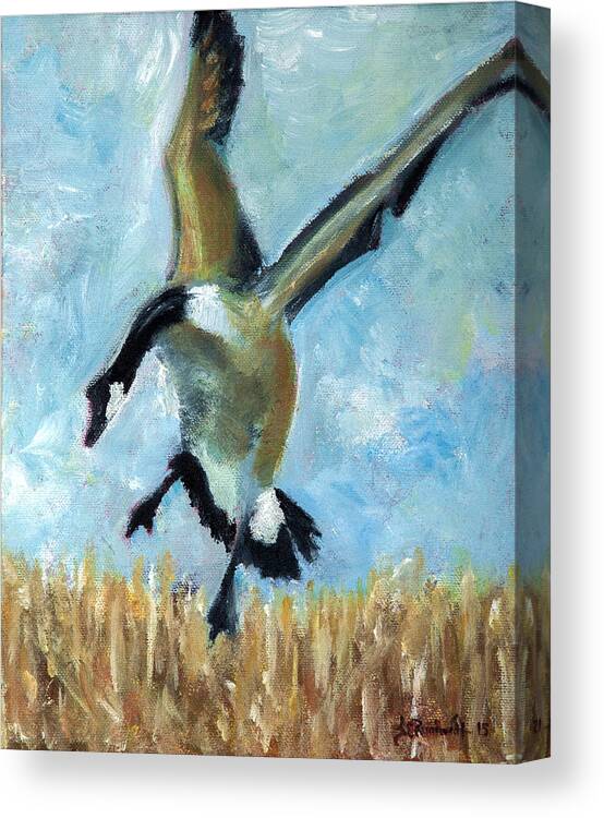 Goose Canvas Print featuring the painting Goose by Jason Reinhardt