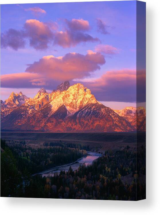 Mark Miller Photos Canvas Print featuring the photograph Grand Teton Sunrise by Mark Miller