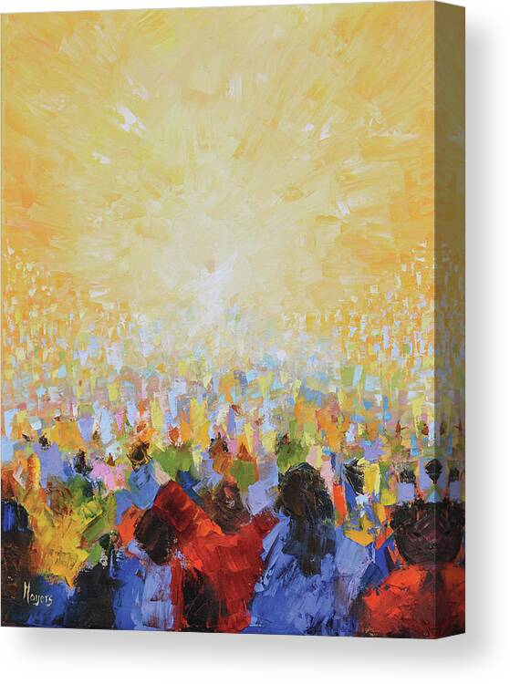 Christ Canvas Print featuring the painting Hallelujah by Mike Moyers