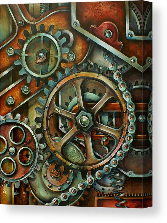 Large Canvas Print featuring the painting 'Harmony 3' by Michael Lang
