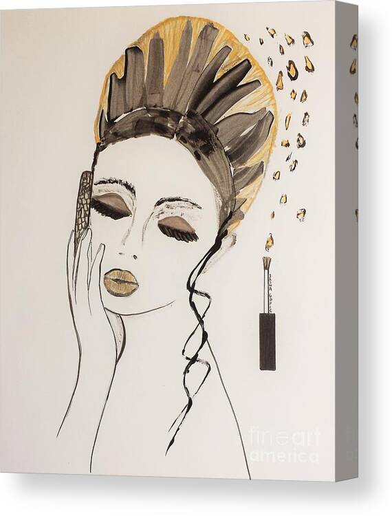 Hello Canvas Print featuring the painting Hello Darling by Jasna Gopic