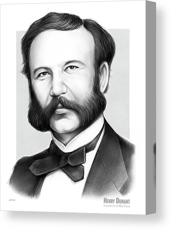 Henry Dunant Canvas Print featuring the photograph Henry Dunant by Greg Joens