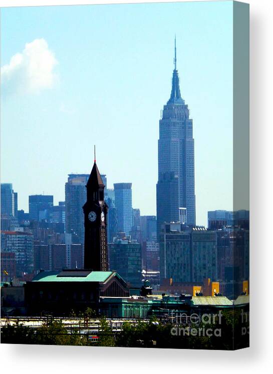 New York City Canvas Print featuring the photograph Hoboken and New York by James Aiken