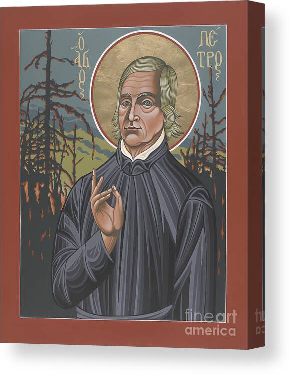 Holy Missionary Peter De Smet Canvas Print featuring the painting Holy Missionary Peter De Smet 207 by William Hart McNichols