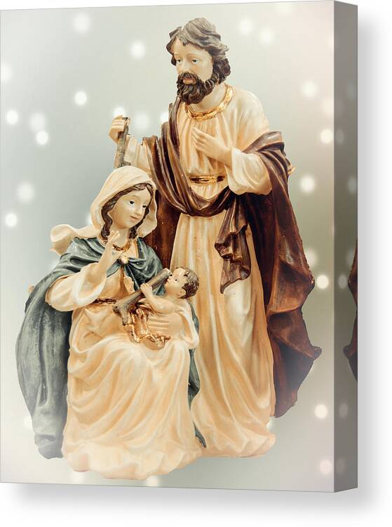 Greeting Card Canvas Print featuring the photograph Holy Night by Leticia Latocki