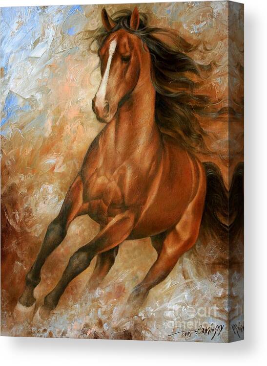 Horse Canvas Print featuring the painting Horse1 by Arthur Braginsky