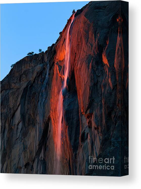 Yosemite Canvas Print featuring the photograph Horsetail Falls 2016 by Brandon Bonafede