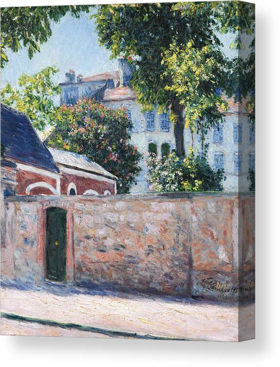 French Art Canvas Print featuring the painting Houses in Argenteuil by Gustave Caillebotte