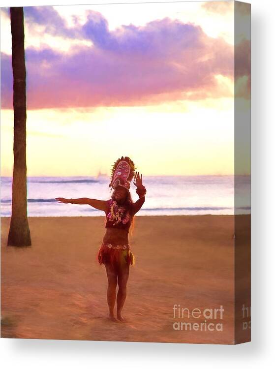 Hawaii Canvas Print featuring the photograph Hula On The Beach by Jon Burch Photography