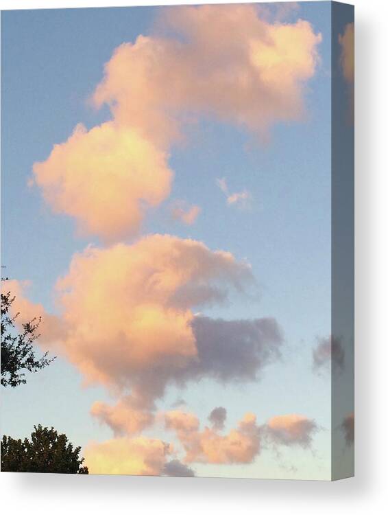 Skies Canvas Print featuring the photograph Ice Cream Cloud Cone by Suzanne Udell Levinger