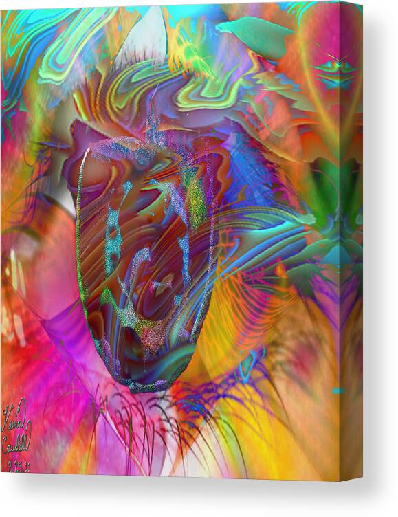 Eye Canvas Print featuring the mixed media In the light by Kevin Caudill