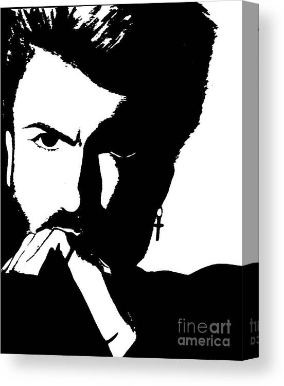 Black And White Canvas Print featuring the painting Intensity by Vicki Lynn Sodora