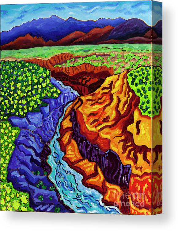 Santa Fe Canvas Print featuring the painting Into the Earth by Cathy Carey