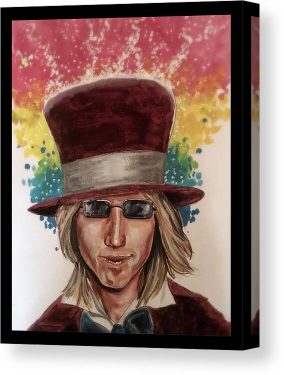 Tom Petty Canvas Print featuring the painting Into The Great Wide Open by Joel Tesch