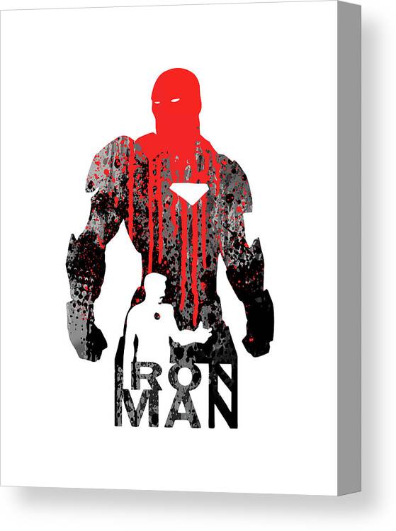 Superheroes Canvas Print featuring the painting Iron Man #3 by Art Popop