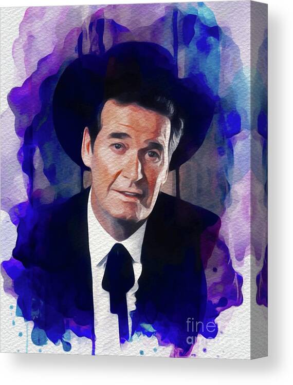 James Canvas Print featuring the painting James Garner, Vintage Movie Star by Esoterica Art Agency