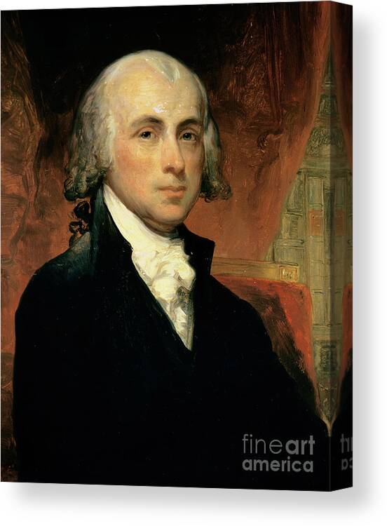 James Madison Canvas Print featuring the painting James Madison by American School