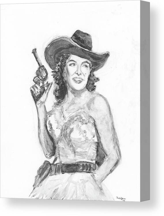 Jane Canvas Print featuring the painting Jane Russell by Sheila Johns