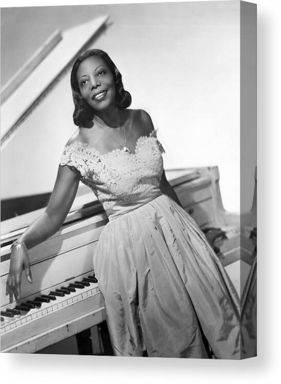 1 Person Canvas Print featuring the photograph Jazz Pianist Mary Lou Williams by Underwood Archives