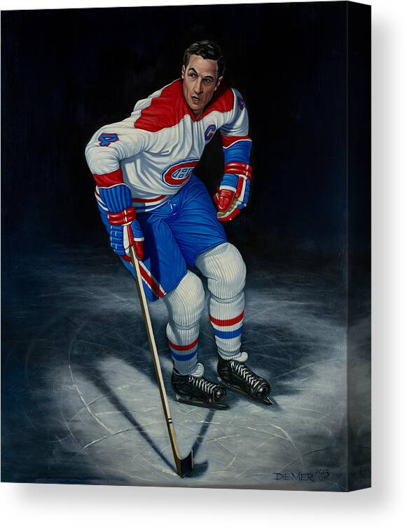 Vintage Hockey Stick and Puck | Large Solid-Faced Canvas Wall Art Print | Great Big Canvas