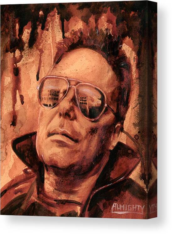 Jello Biafra Canvas Print featuring the painting Jello Biafra - 2 by Ryan Almighty