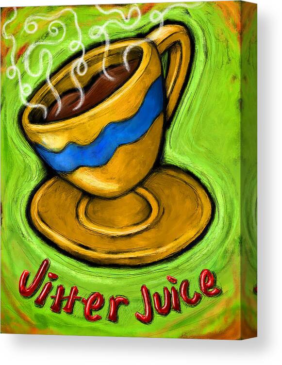 Coffee Canvas Print featuring the painting Jitter Juice by David Kyte