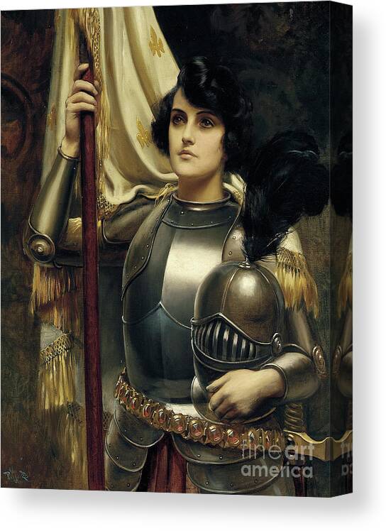 Joan Of Arc Canvas Print featuring the painting Joan of Arc by Harold Hume Piffard