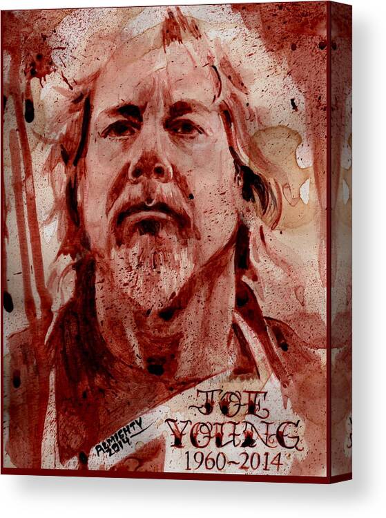 Antiseen Canvas Print featuring the painting JOE YOUNG - ANTiSEEN by Ryan Almighty