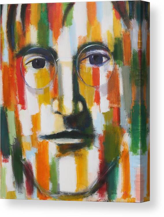 Contemporary Canvas Print featuring the painting John Lennon by Habib Ayat