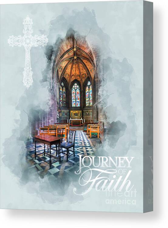 Church Canvas Print featuring the mixed media Journey Of Faith by Ian Mitchell