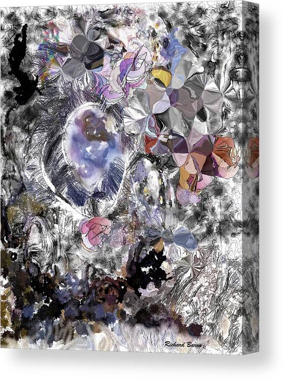 Digital Canvas Print featuring the digital art Just Playing 1 by Richard Baron