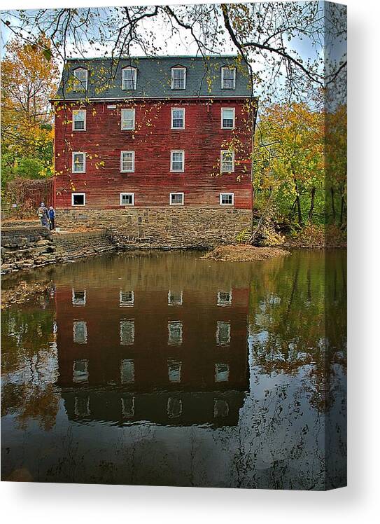 Kingston Canvas Print featuring the photograph Kingston Mill Fall 2015 by Steven Richman