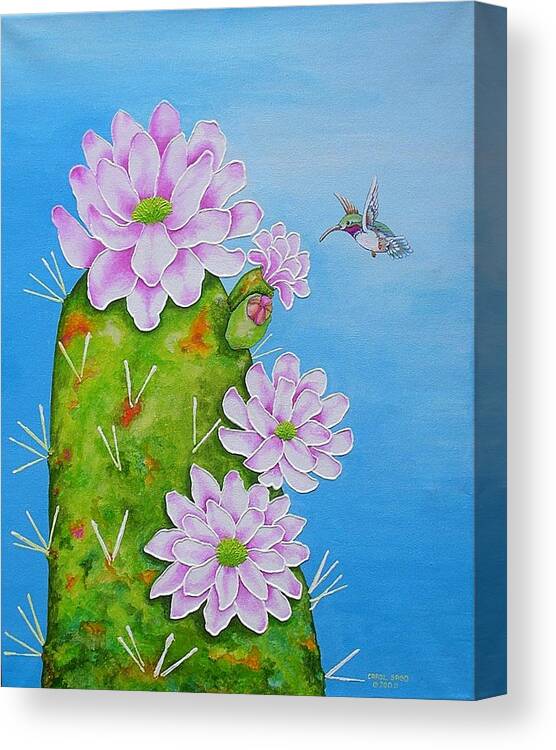 Bird Canvas Print featuring the painting Last Call by Carol Sabo