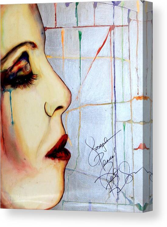 Benatar Canvas Print featuring the mixed media Leave Me by Joseph Lawrence Vasile
