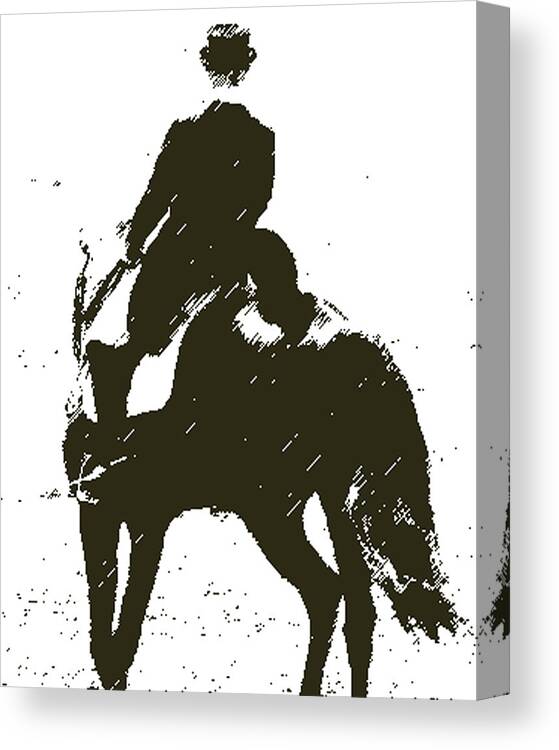 Horse Canvas Print featuring the digital art Lets Dance by Donna Thomas