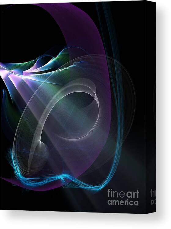 Nag004223 Canvas Print featuring the digital art Luce Astratta by Edmund Nagele FRPS