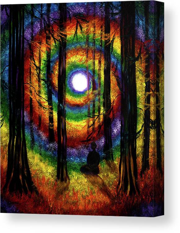 Buddha Canvas Print featuring the painting Light of Tolerance by Laura Iverson