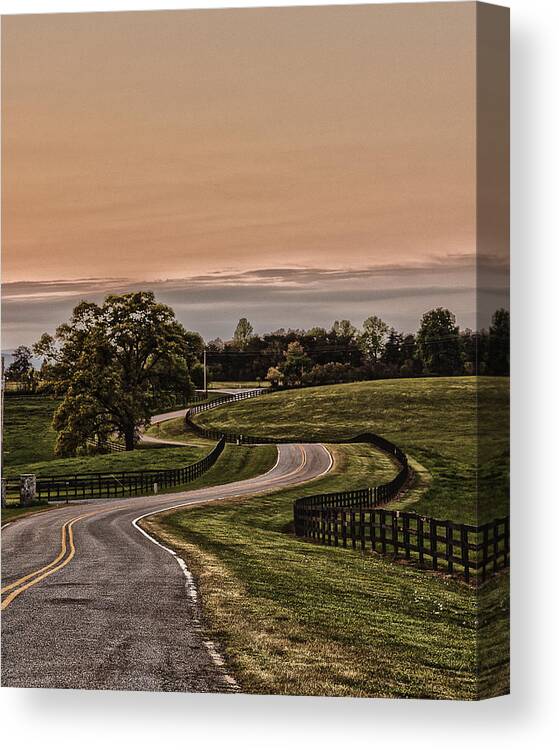 Roads Canvas Print featuring the photograph Long and Winding Road by Kevin Senter