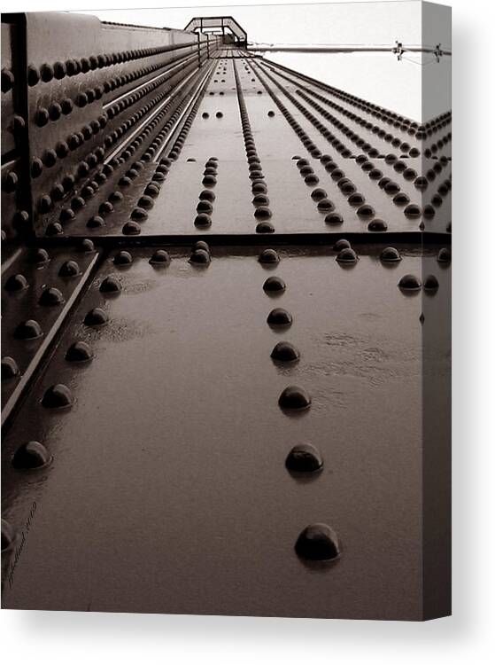 Lions Gate Bridge Canvas Print featuring the photograph Looking Up or Looking Down by Joseph G Holland