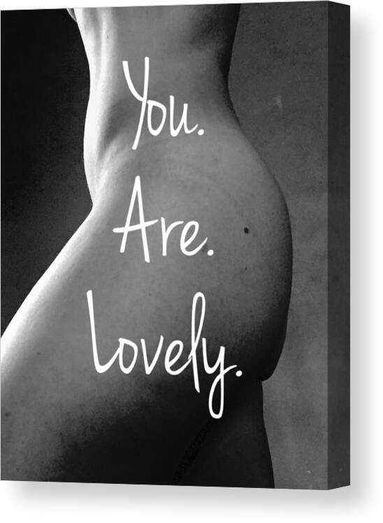 Nude Canvas Print featuring the photograph Lovely. by Sara Young