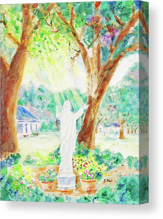 Christian Canvas Print featuring the painting Manresa Retreat by Jerry Fair